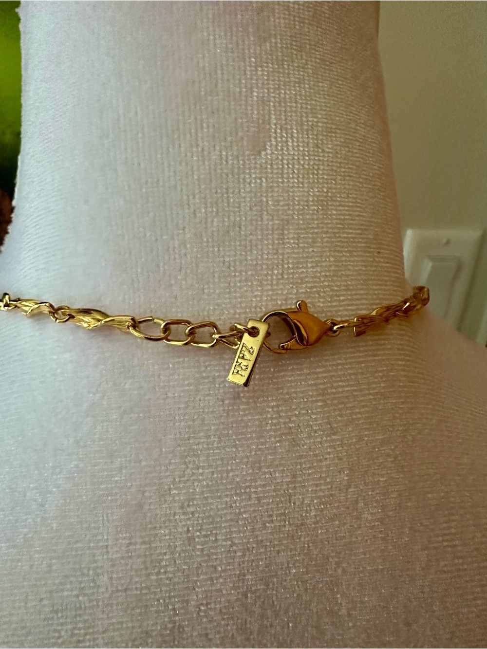 Zara Gold Lattice Necklace with Purple and Amber Drops - Picture 2 of 3